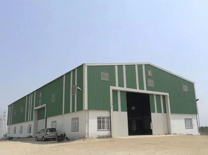 عملي او ښکلی مخکینۍ فلزي ګودام ودانۍ